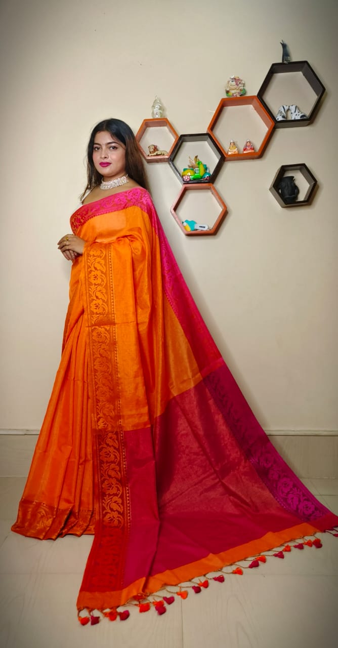 tissue kadi saree