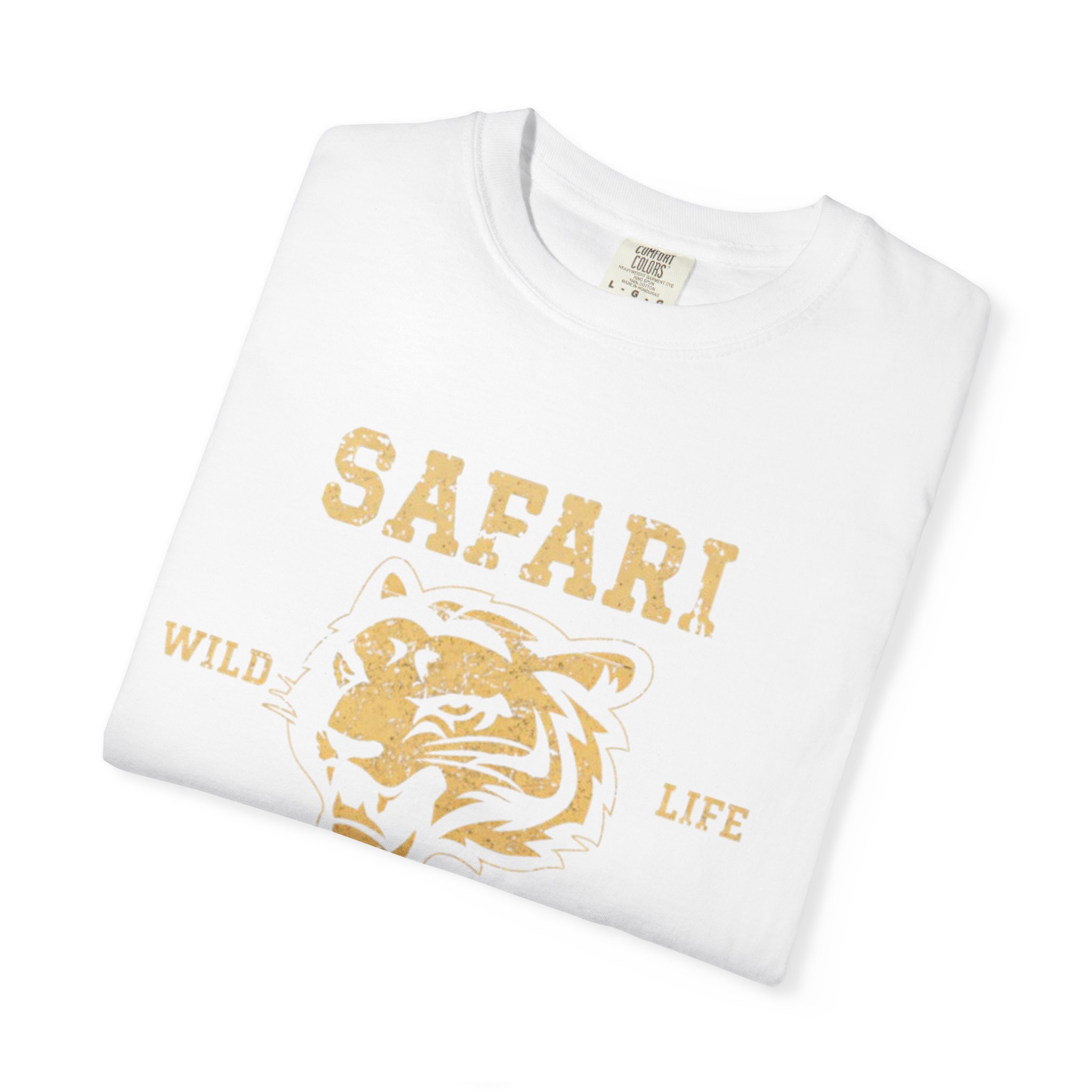 Men’s Safari Adventure Tiger Graphic T-Shirt – Wild Life Print White Cotton Casual Tee for Travel & Outdoor Lovers - Image 3